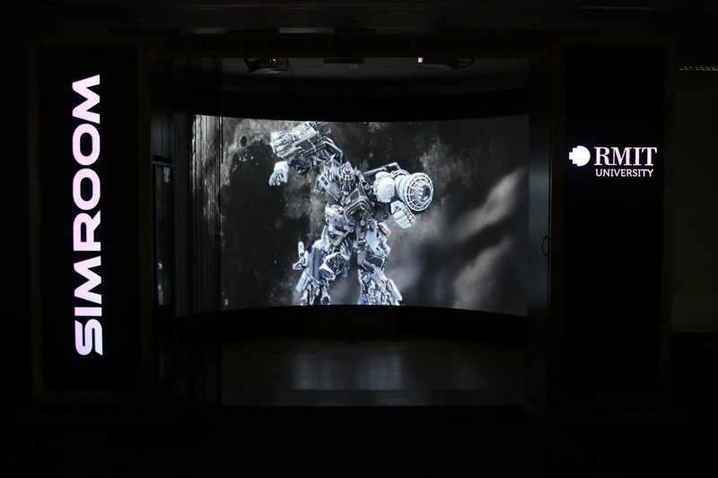 Pixelwix Supplies New 220 Degree POD Full sized enclosed curved projection screens.